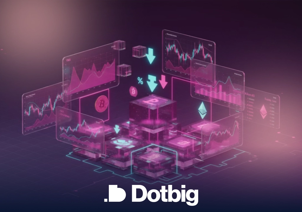 Dotbig digital finance platform with glowing charts